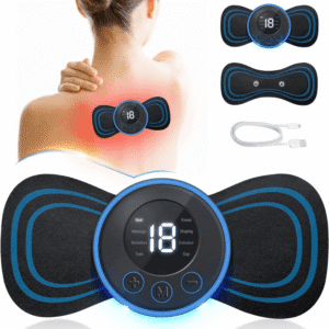 Portable Mini TENS Unit EMS Muscle Stimulator for Neck Back Shoulder Pain Relief Rechargeable Electric Massager with 8 Modes
