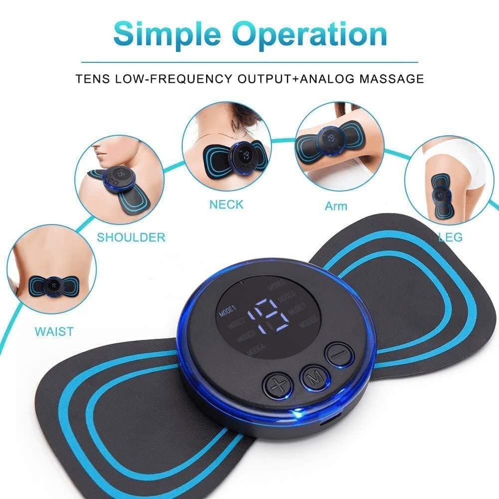 Portable Mini TENS Unit EMS Muscle Stimulator for Neck Back Shoulder Pain Relief Rechargeable Electric Massager with 8 Modes - Image 3