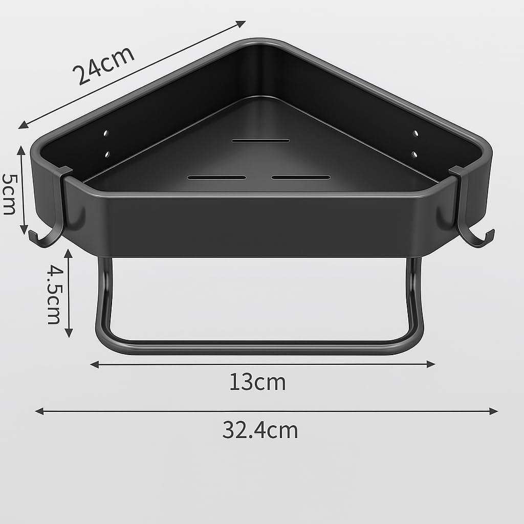 Wall-Mounted Stainless Steel Shelf with Towel Holder & Hooks – Chrome Finish Bathroom Organizer for Home & Hotel (Set of 2 Bath Shelves) - Image 3