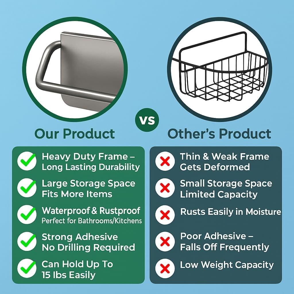 Wall-Mounted Stainless Steel Shelf with Towel Holder & Hooks – Chrome Finish Bathroom Organizer for Home & Hotel (Set of 2 Bath Shelves) - Image 7